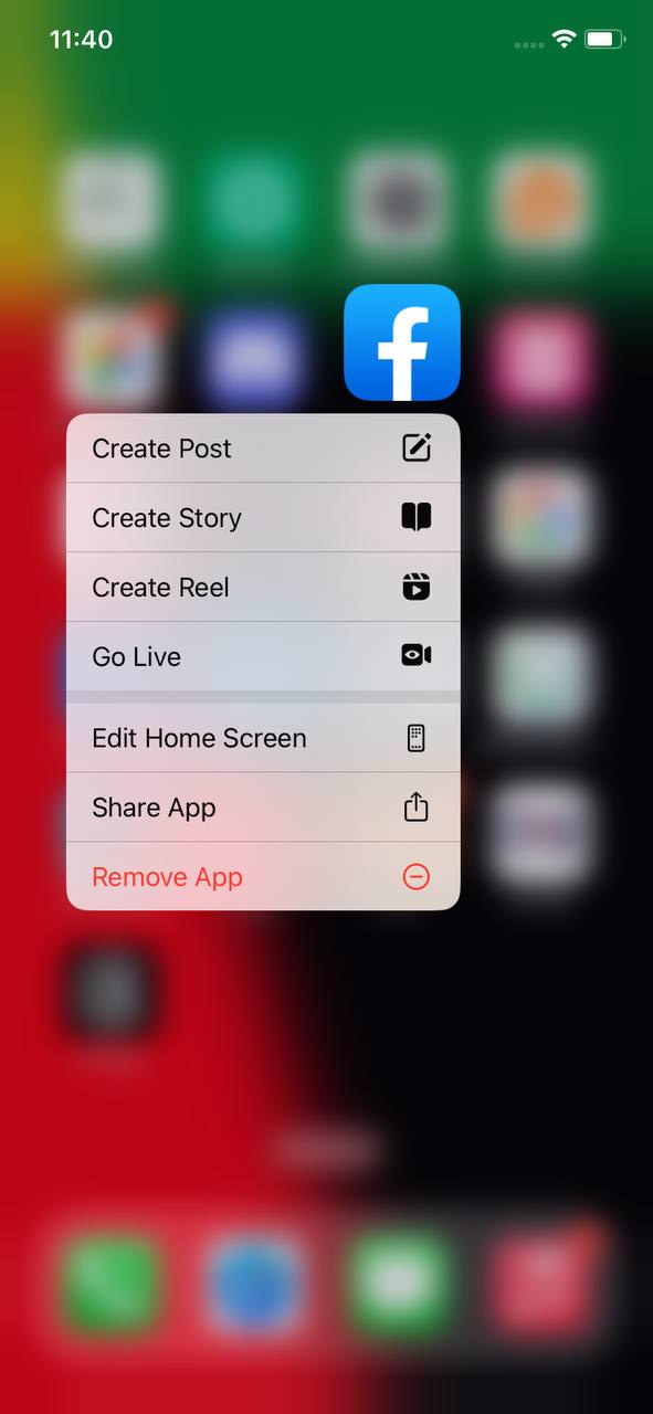 Facebook remove app
