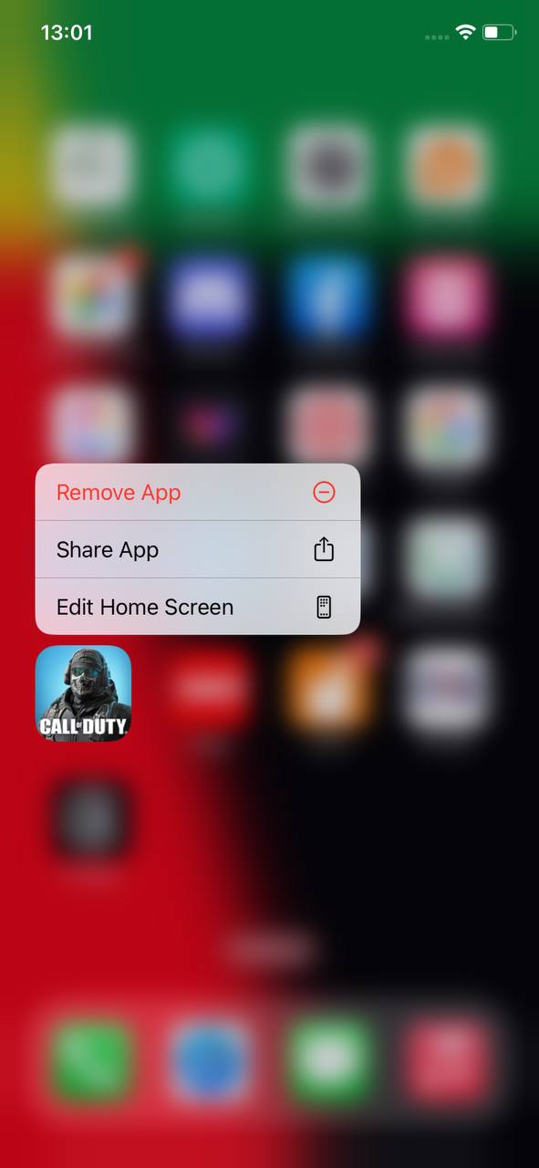 Remove cod mobile from ios