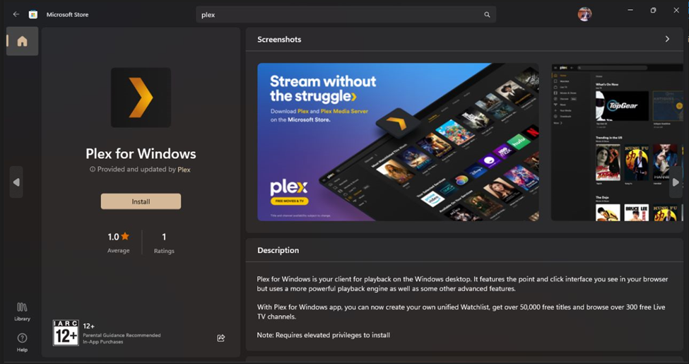 Installing Plex for Asus ROG Ally Streaming
