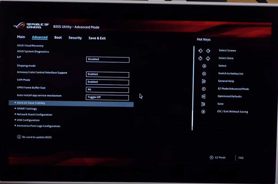 Accessing Flash Drive to Downgrade BIOS on Asus ROG Ally