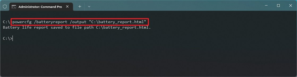 Running Command to Check Asus ROG Ally Battery Health