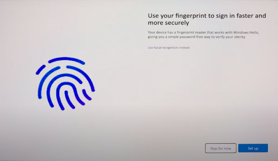 Setting up Fingerprint on Windows