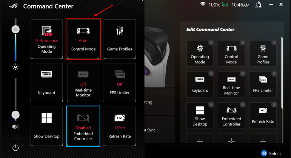 Switching Control Mode on Asus ROG Ally