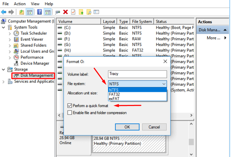 Formatting SD Card on Asus ROG Ally