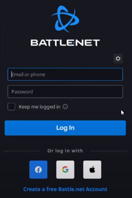 Battle.net login on Asus ROG Ally