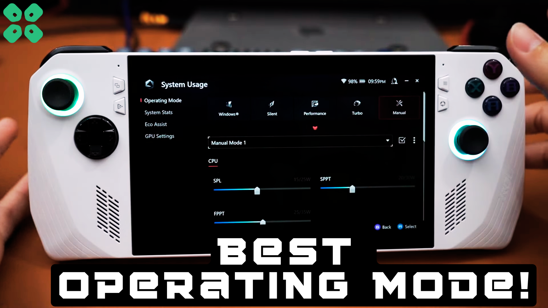 Best Performance Mode for Gaming Asus ROG Ally