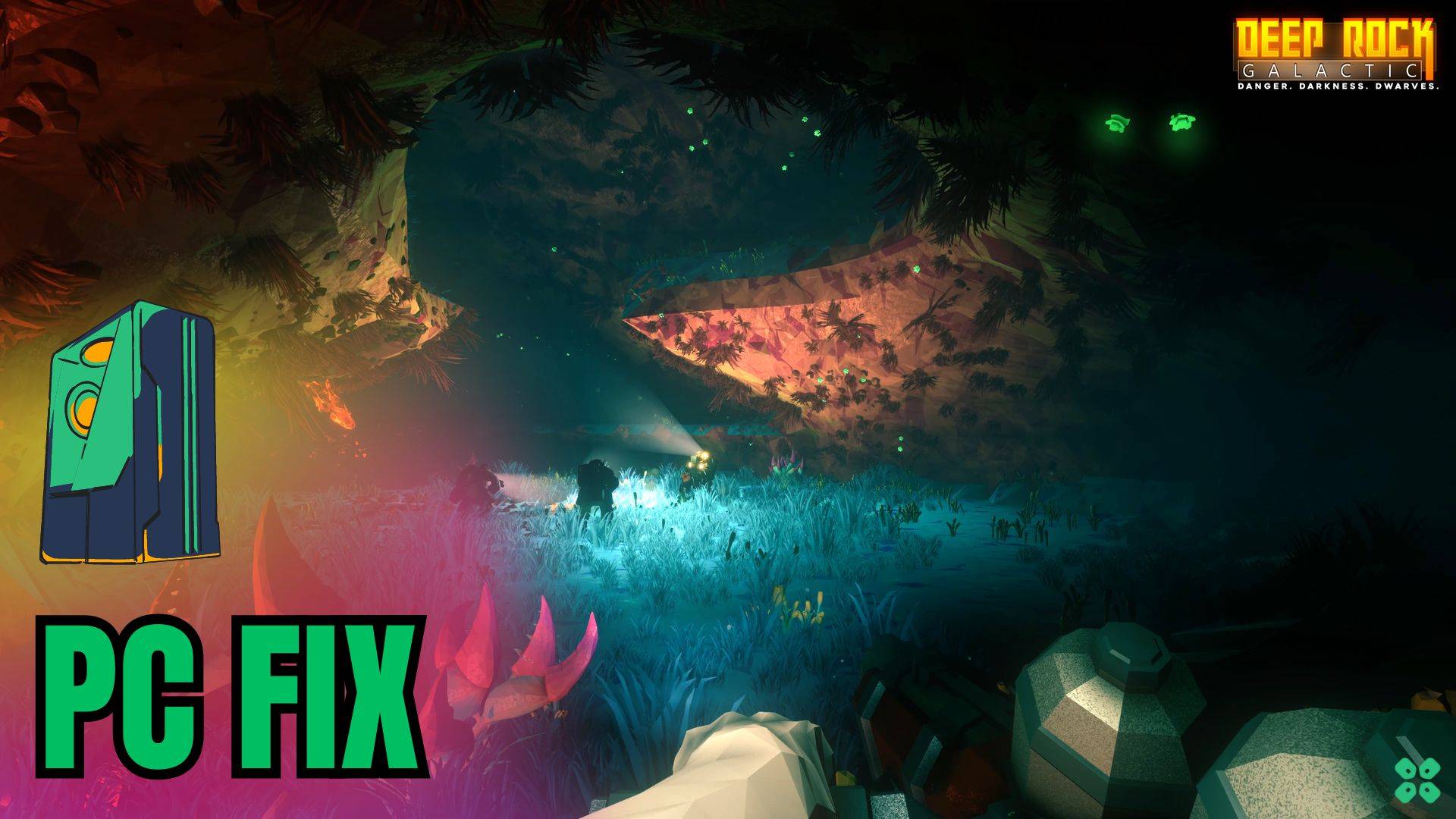 Artwork of Deep Rock Galactic and its fix of crashing by TCG