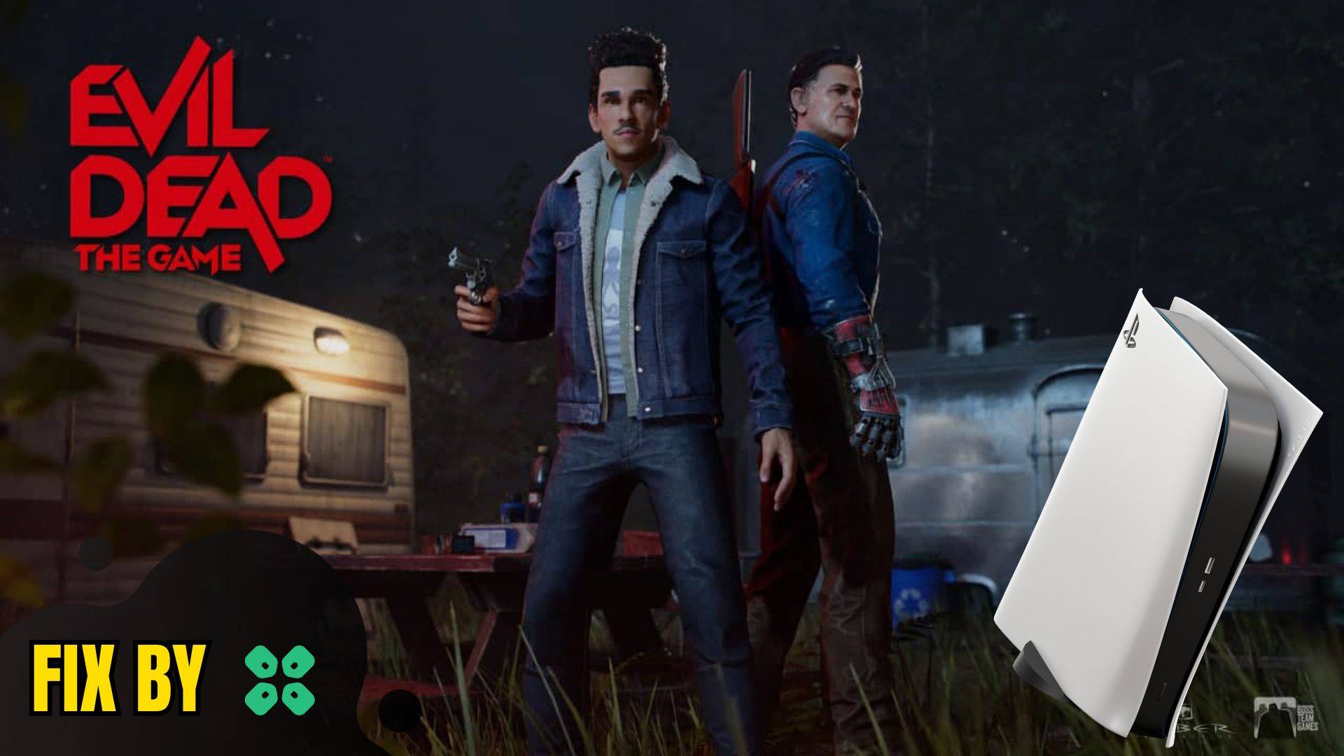 Artwork of Evil Dead The Game and its fix of crashing by TCG