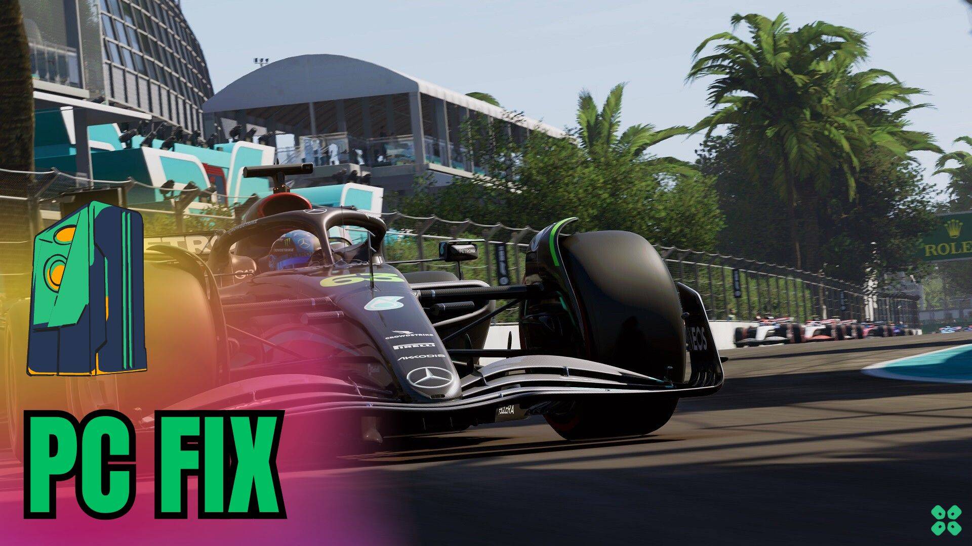 Artwork of F1 23 and its fix of crashing by TCG