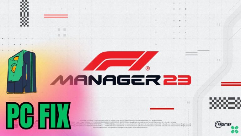 Artwork of F1 Manager 2023 and its fix of lagging by TCG