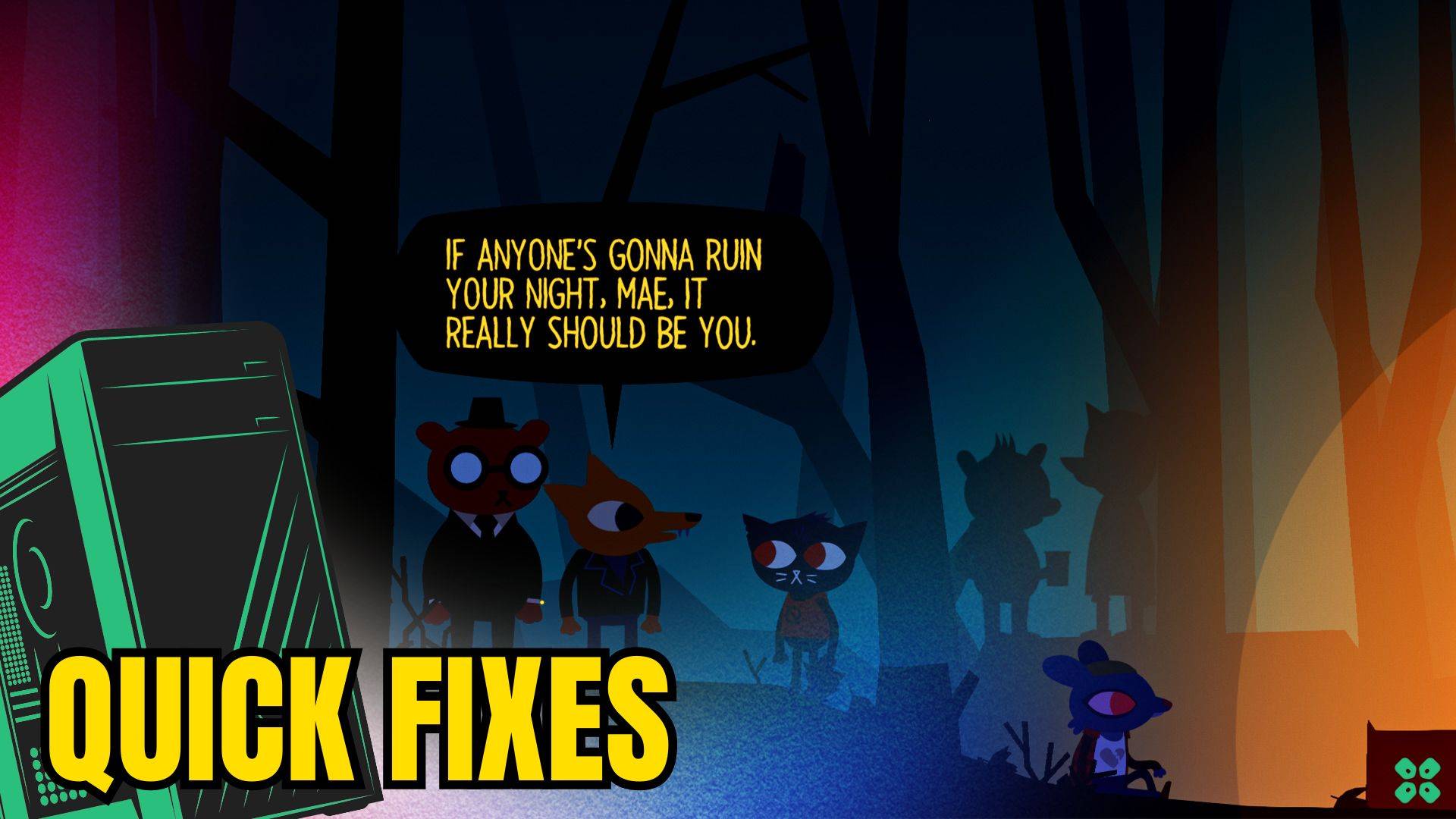 Artwork of Night in the Woods and its fix of lagging by TCG