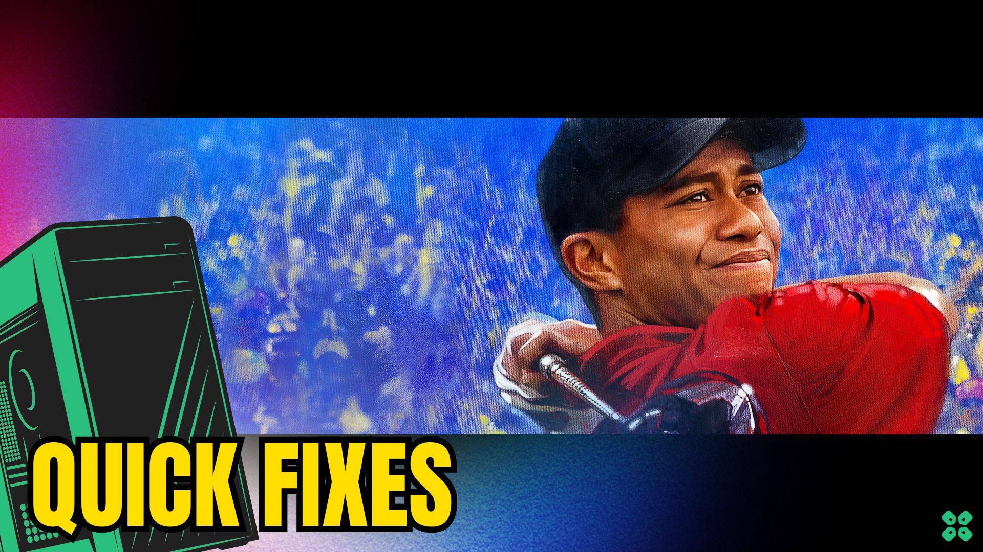Artwork of PGA Tour 2K23 and its fix of lagging by TCG
