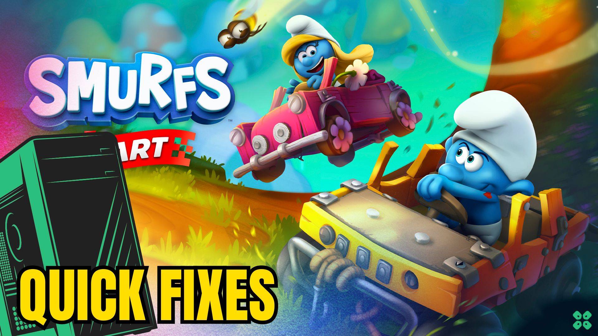 Artwork of Smurfs Kart and its fix of crashing by TCG