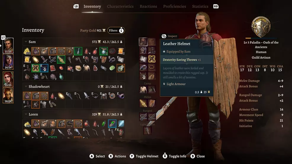 How to hide your helmet in Baldur's Gate 3