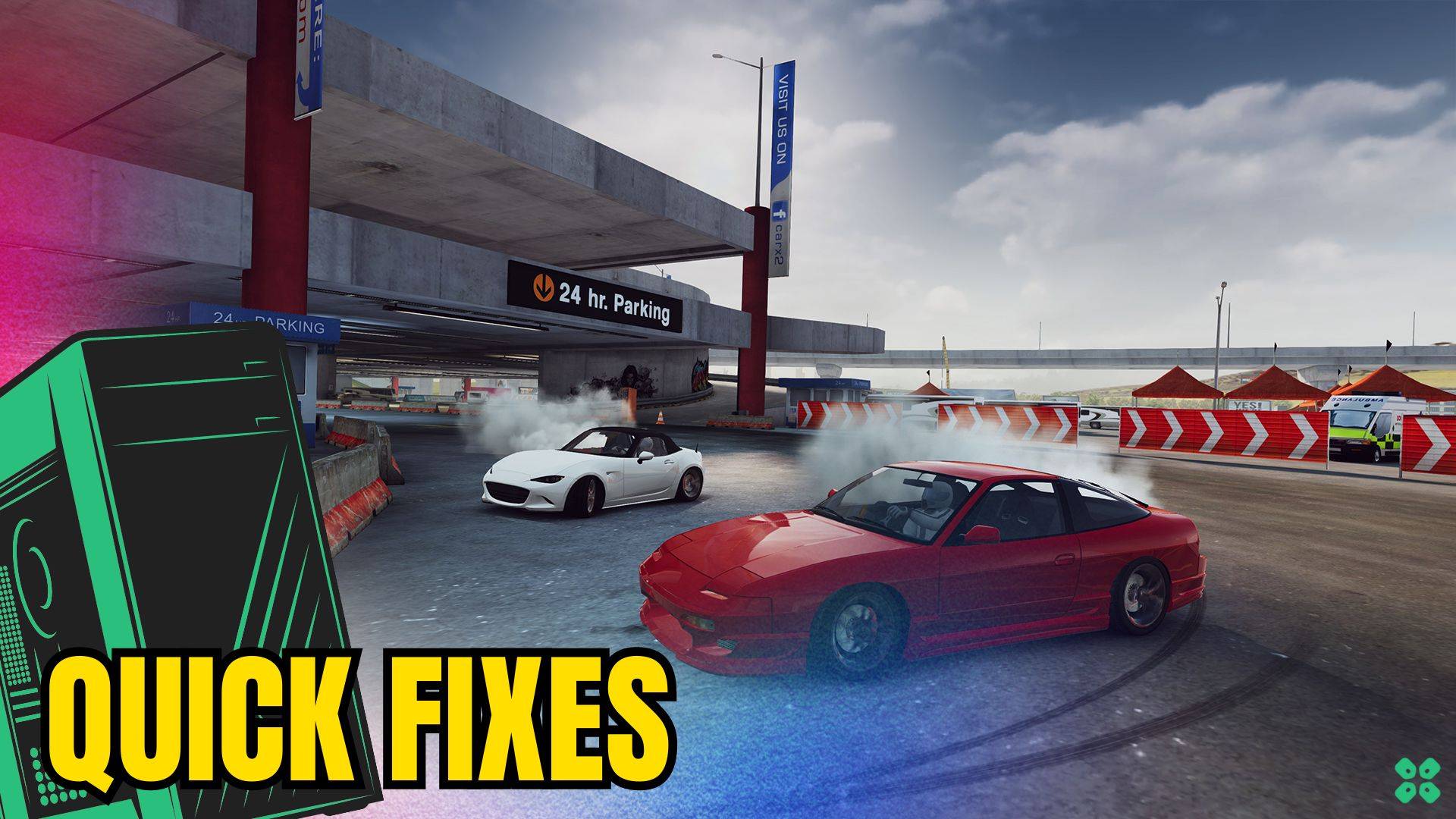 Artwork of CarX Drift Racing Online and its fix of crashing by TCG
