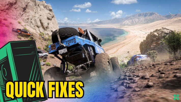 Artwork of Forza Horizon 5 and its fix of crashing by TCG