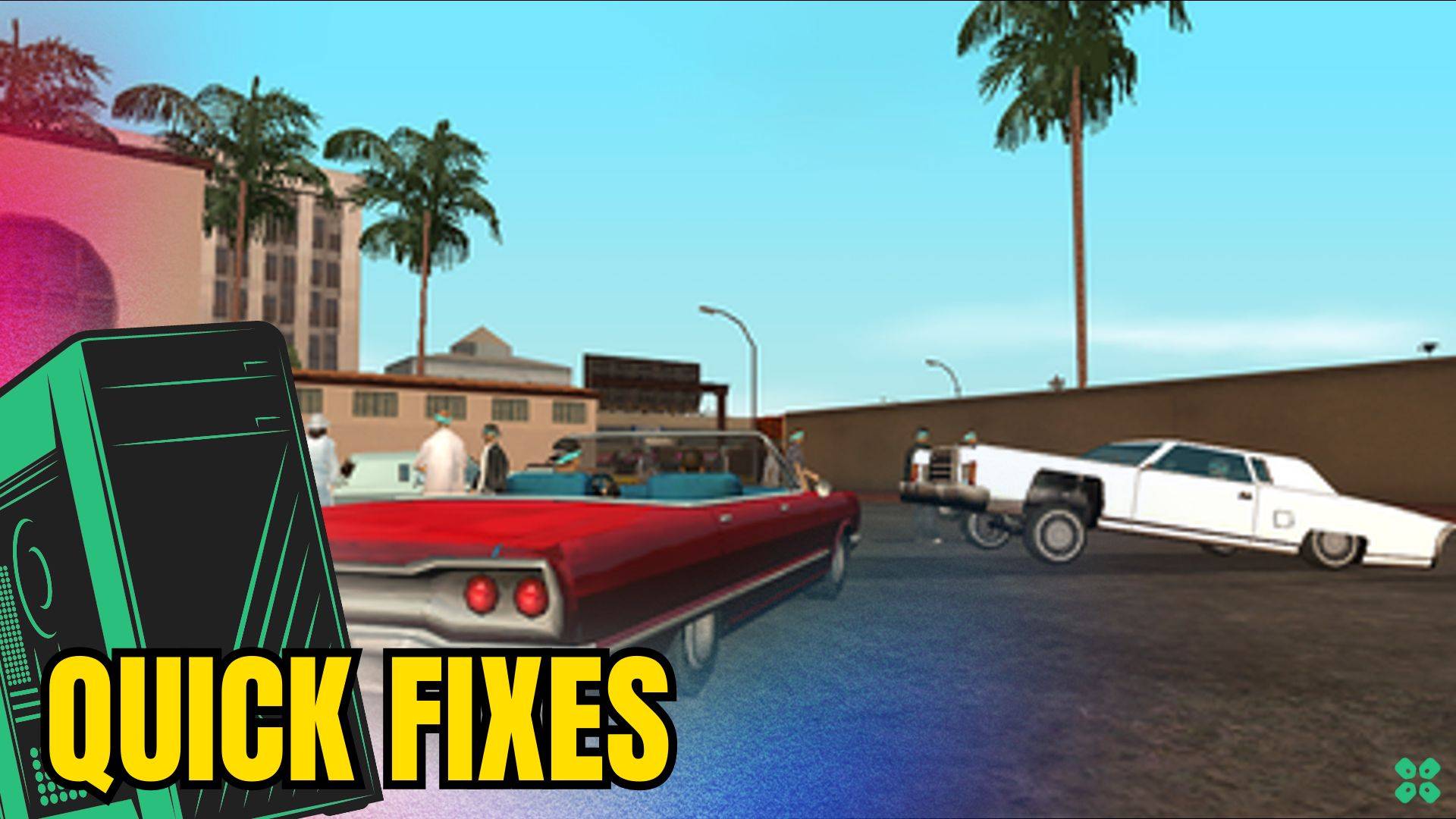 Artwork of Grand Theft Auto San Andreas and its fix of lagging by TCG
