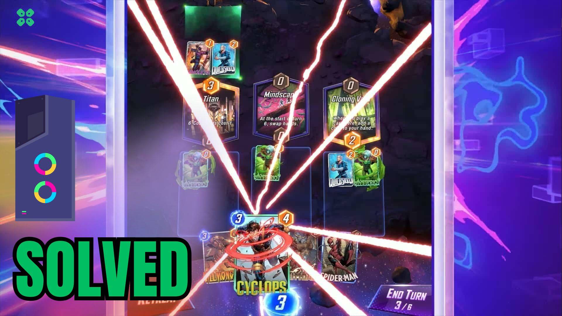 Artwork of Marvel Snap and its fix of crashing by TCG