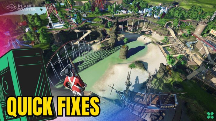 Artwork of Planet Coaster and its fix of crashing by TCG