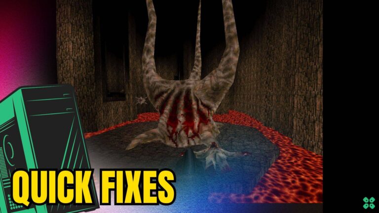 Artwork of Quake and its fix of crashing by TCG