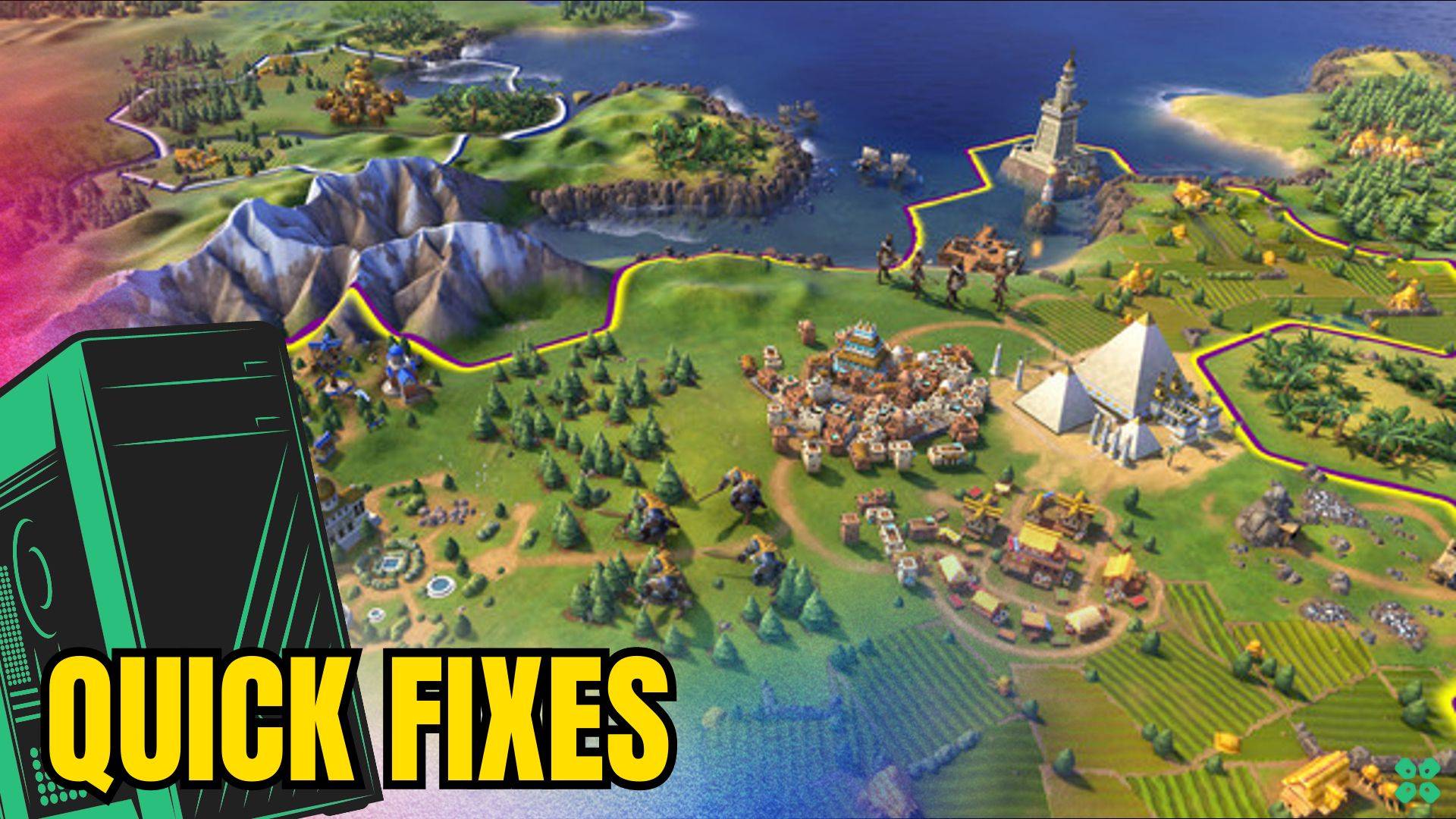 Artwork of Sid Meier's Civilization VI and its fix of crashing by TCG