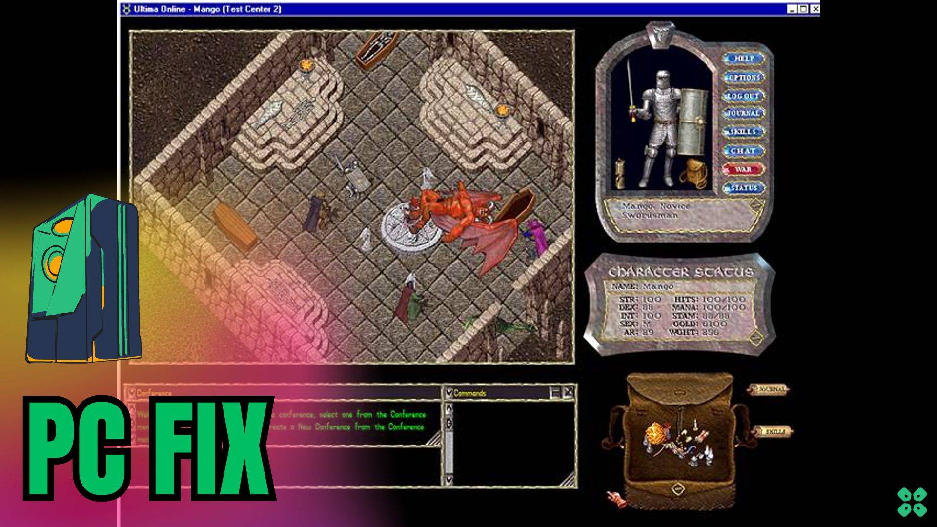 Artwork of Ultima Online and its fix of lagging by TCG