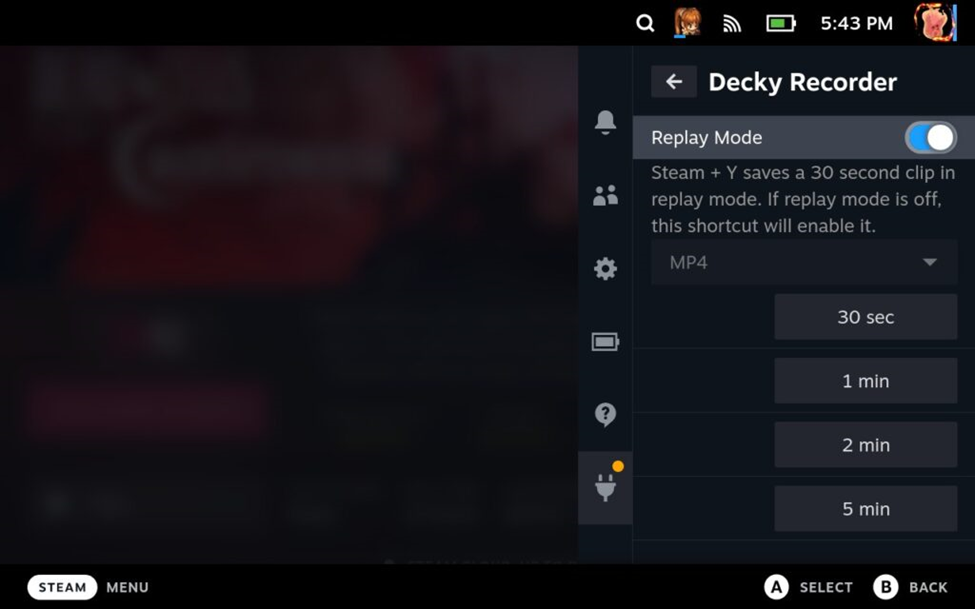 Decky Recorder Steam Deck Plugin