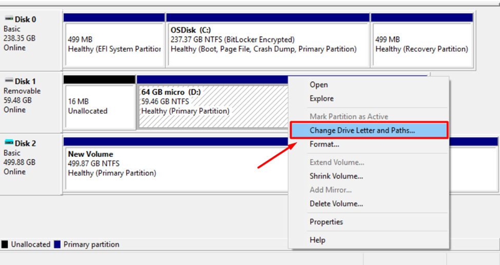 Changing SSD Assigned Letter