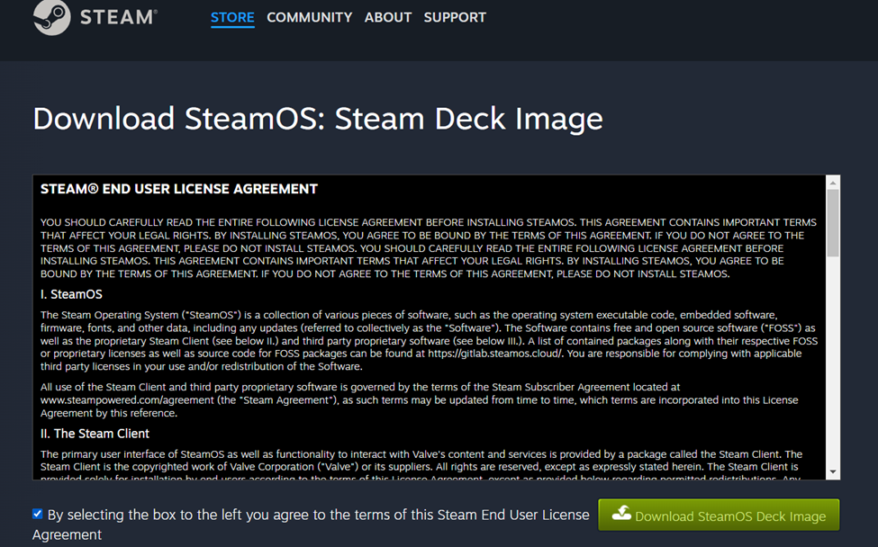 Downloading SteamOS Recovery Image