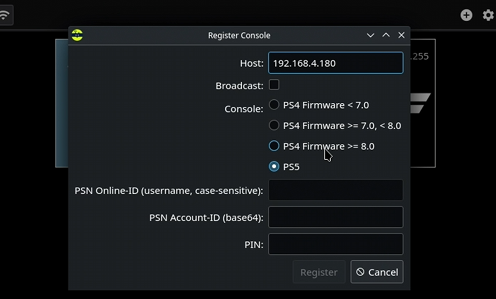 Connecting PS5 Remote Play With Chaiki
