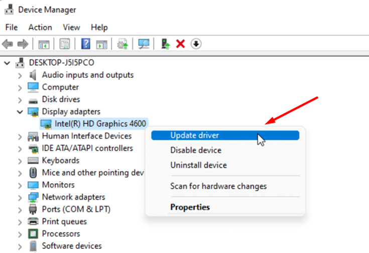 Updating Graphics Driver to fix stretched screen display