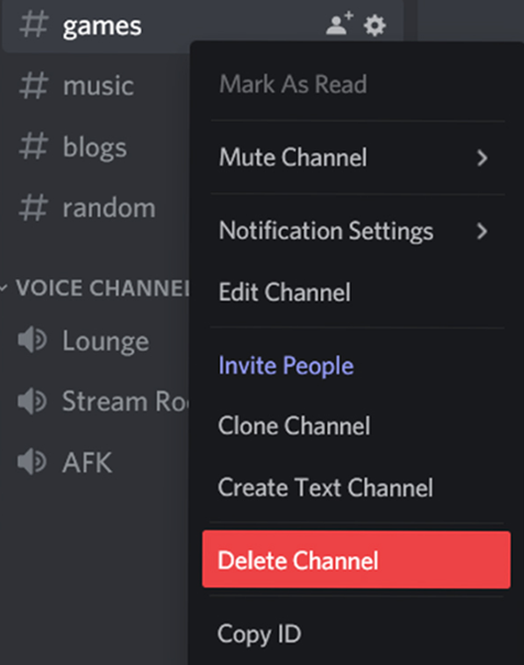 Deleting Chanel Permanently on Discord