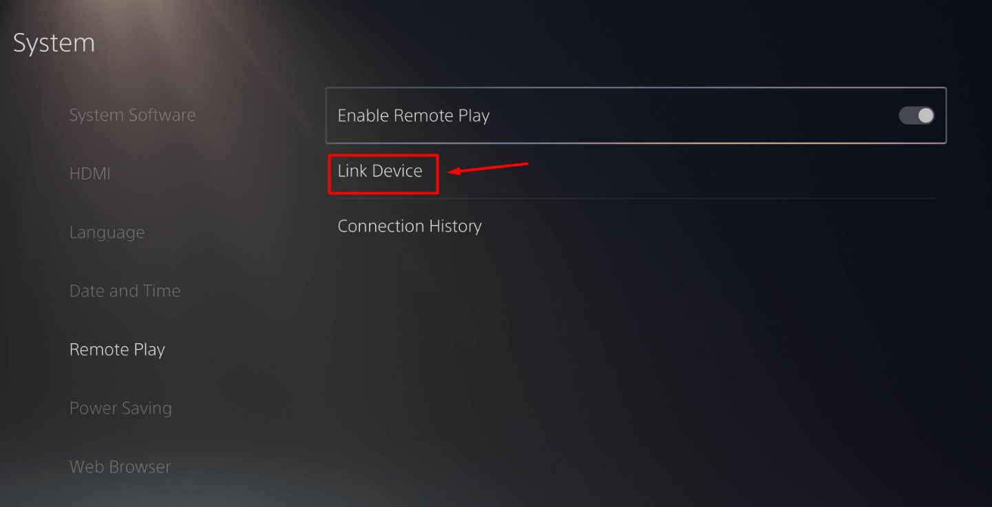 Linking PS5 for Remote Play on Steam Deck