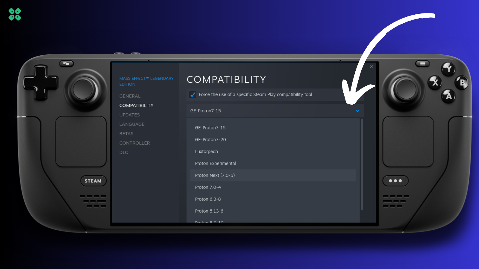steam deck compatibility proton version with MK 1 to fix black screen