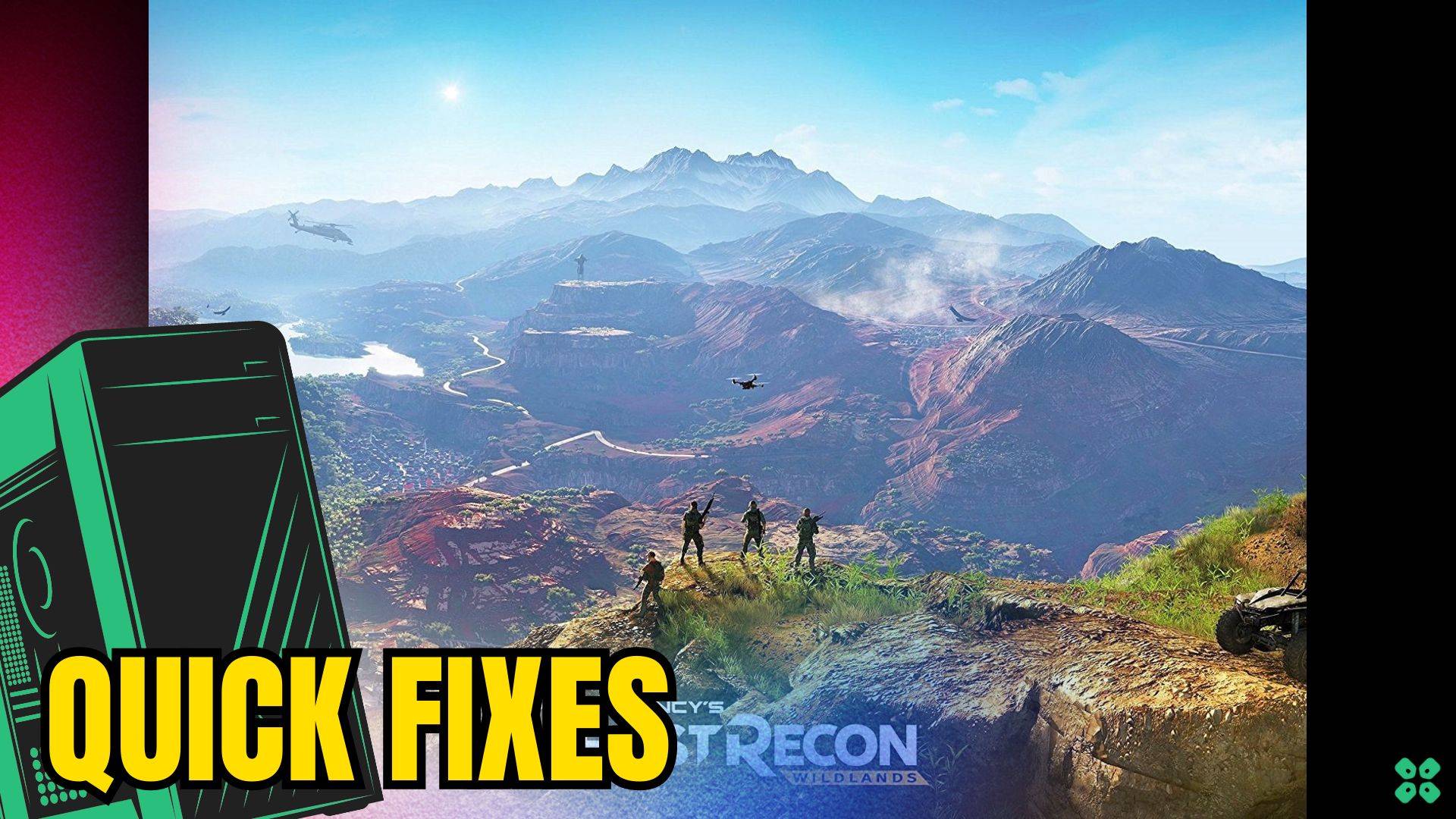 Artwork of Tom Clancy's Ghost Recon Wildlands and its fix of lagging by TCG