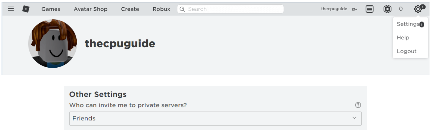 Accessing Roblox Privacy Settings