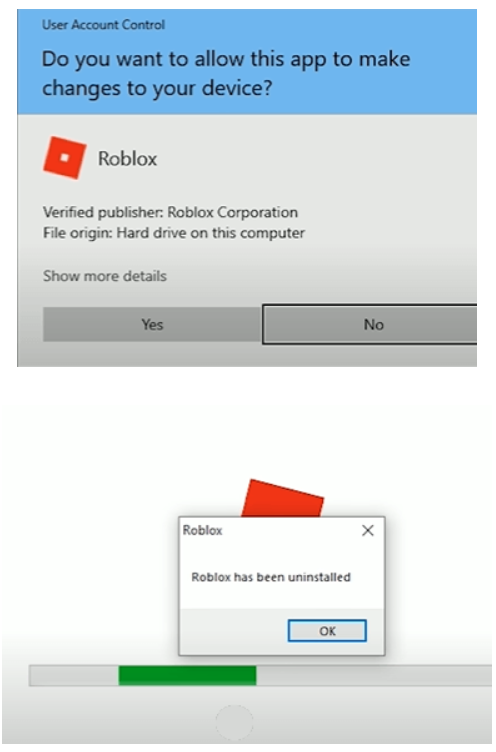 Uninstalling Roblox on Windows PC