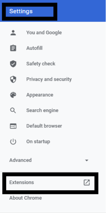 Checking Browser Settings for Extension