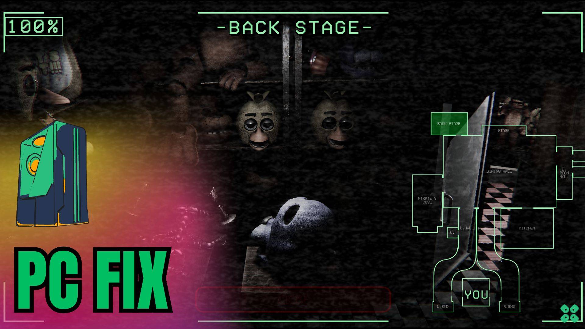 Artwork of Five Nights at Freddy's Rewritten and its fix of crashing by TCG