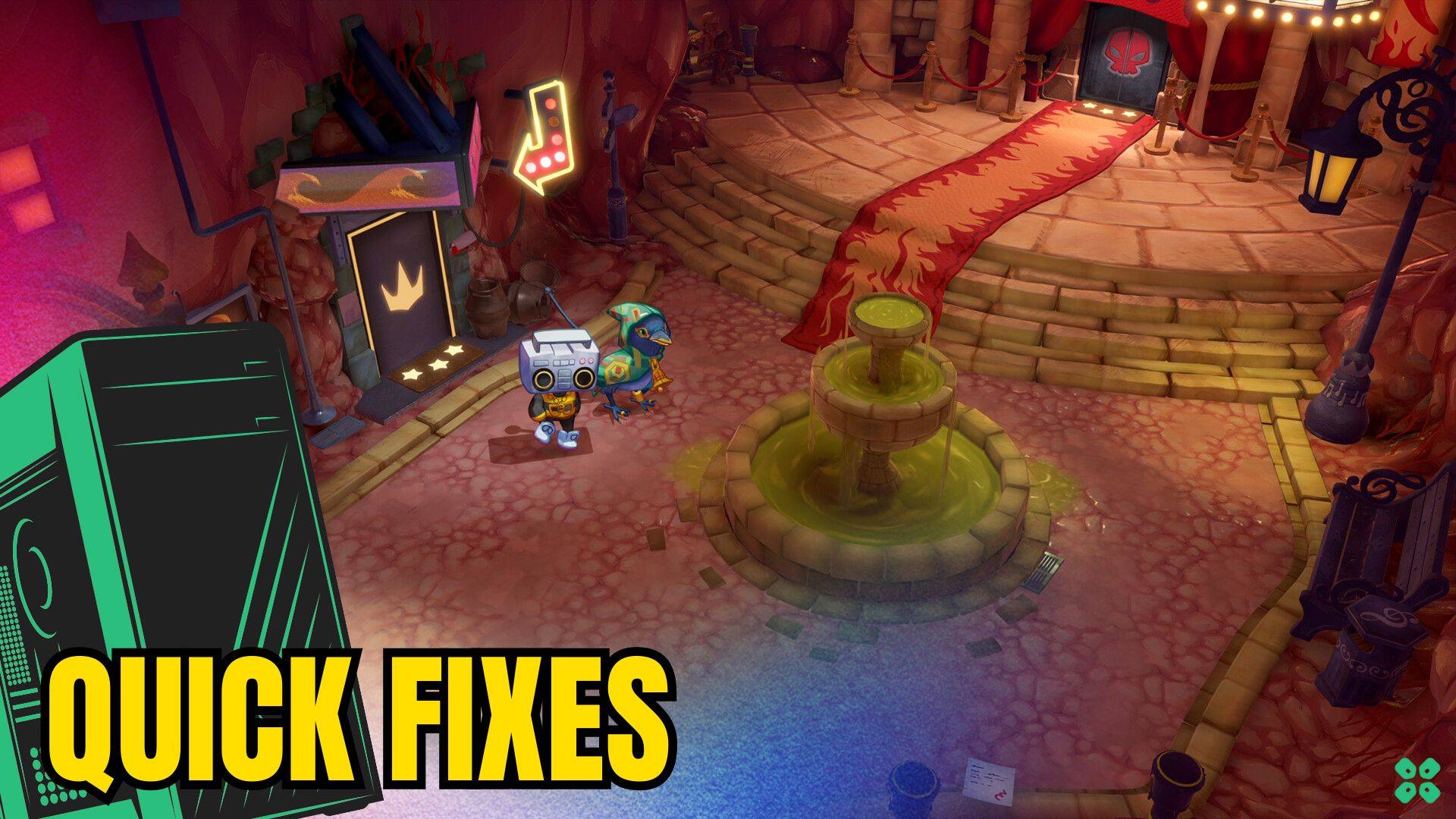 Artwork of Super Crazy Rhythm Castle and its fix of lagging by TCG