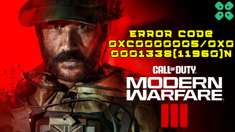 Call Of Duty MW3 Crashing on PC Error Code 0xC0000005/0x00001338(11960) N