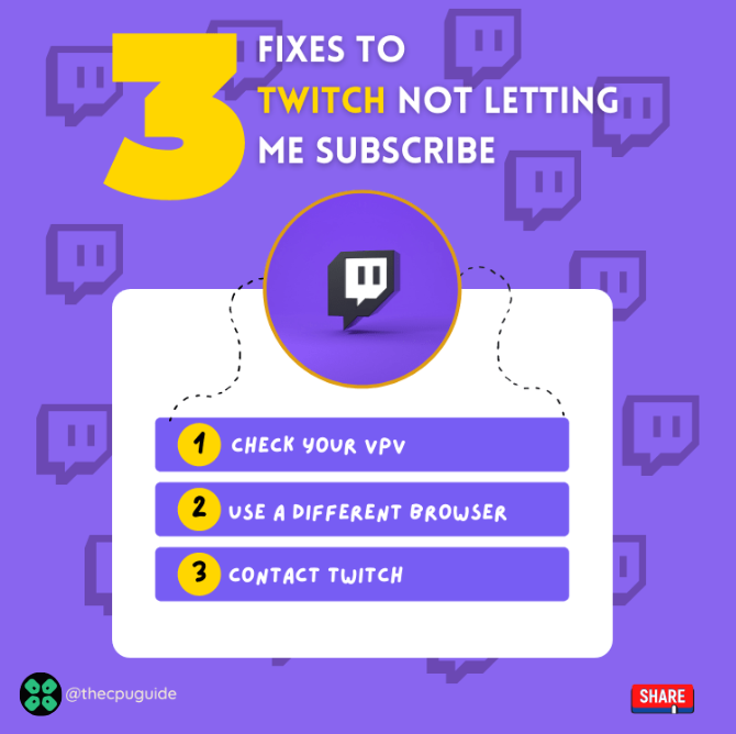 Fixes for why won't Twitch let me subscribe