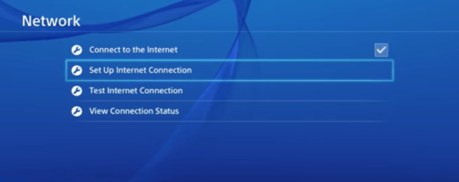 PS4 Internet connection Setup