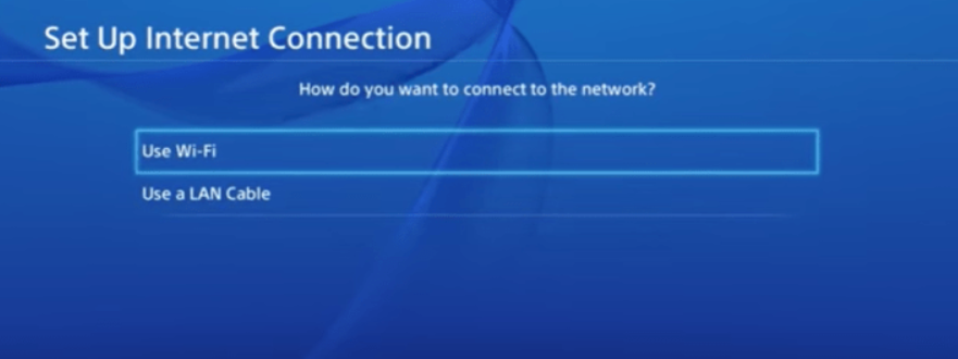 Internet Connection Setup PS4