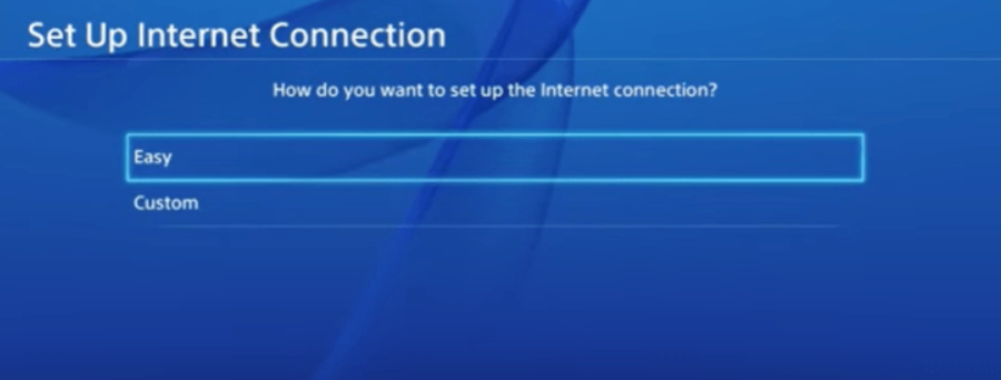 Internet Connection Setup PS4