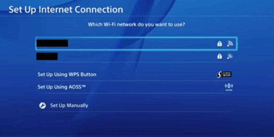 Connecting WIFI on PS4