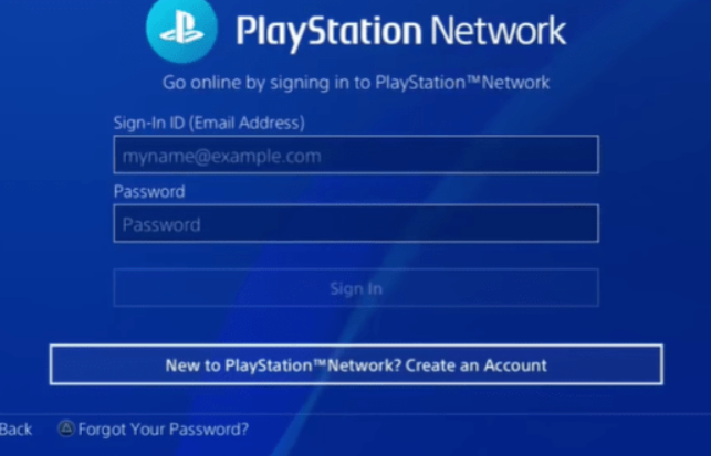 Logging in to PSN