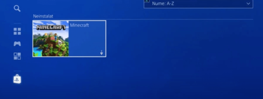 Searching Minecraft on PlayStation Store
