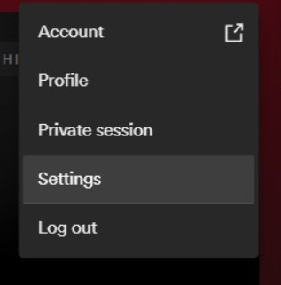 Opening Spotify Settings