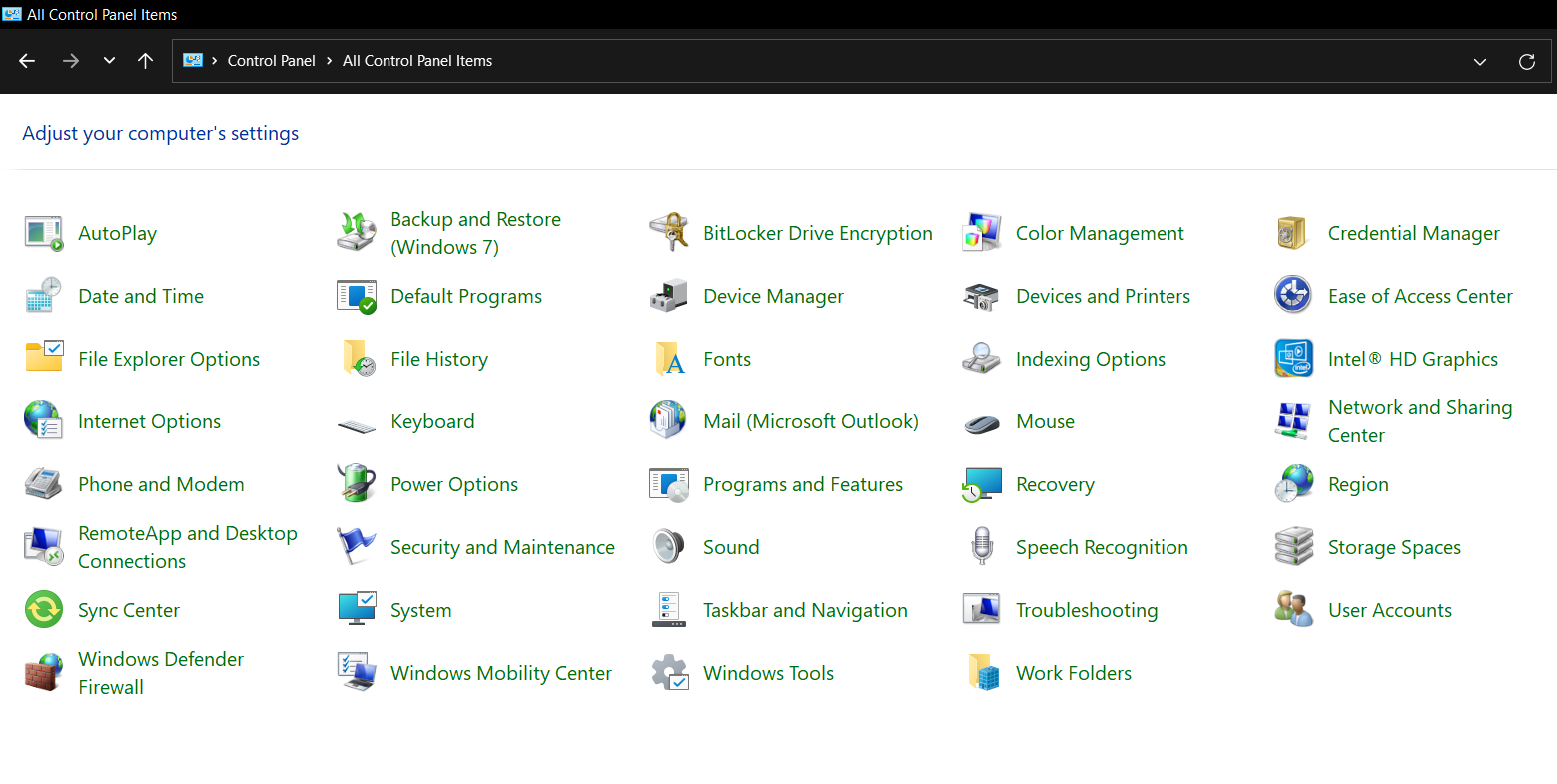 Programs and Features Control Panel Windows 11